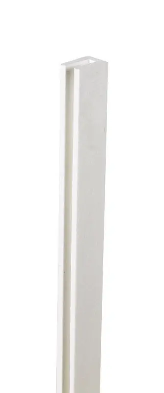 1-3/16 In W X 95-1/2 In L X 3/4 In D White Vinyl Lattice U-cap