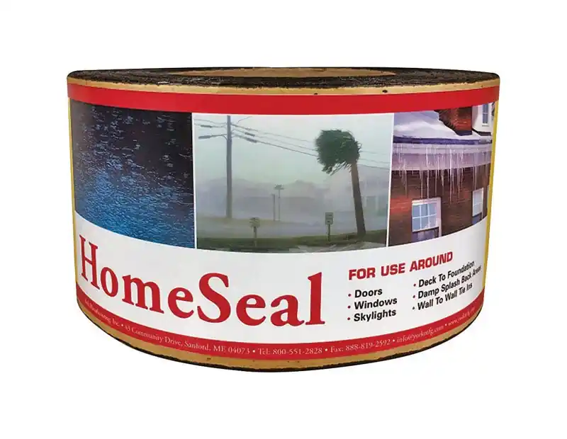 York HomeSeal 4 In. W X 900 In. L Asphalt/Polyethylene Flashing Black