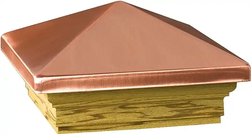 Copper Victoria High Point Post Cap, 4 X 4 In.