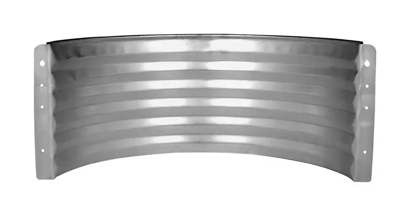 Round Window Well Area Wall, 22-Ga. Galvanized Steel, 12 In.