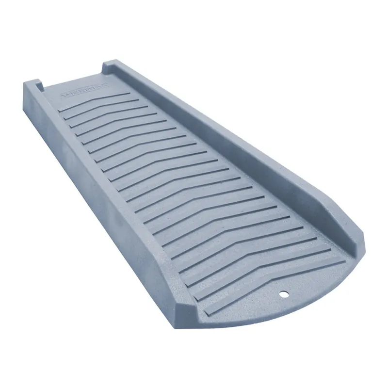 Splash Block, Extends Downspout, Slate-Color Plastic, 24-In.