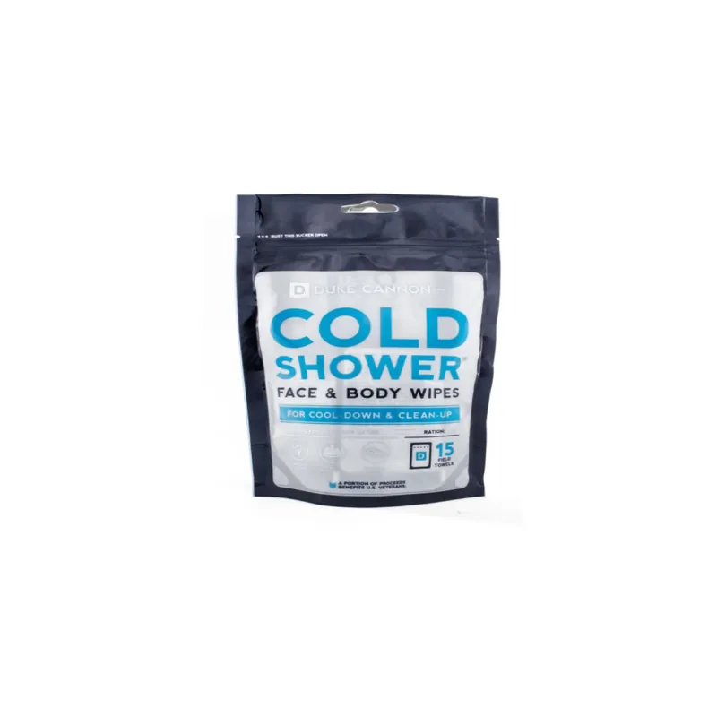 Duke Cannon Cold Shower Face And Body Wipes 15 Ct