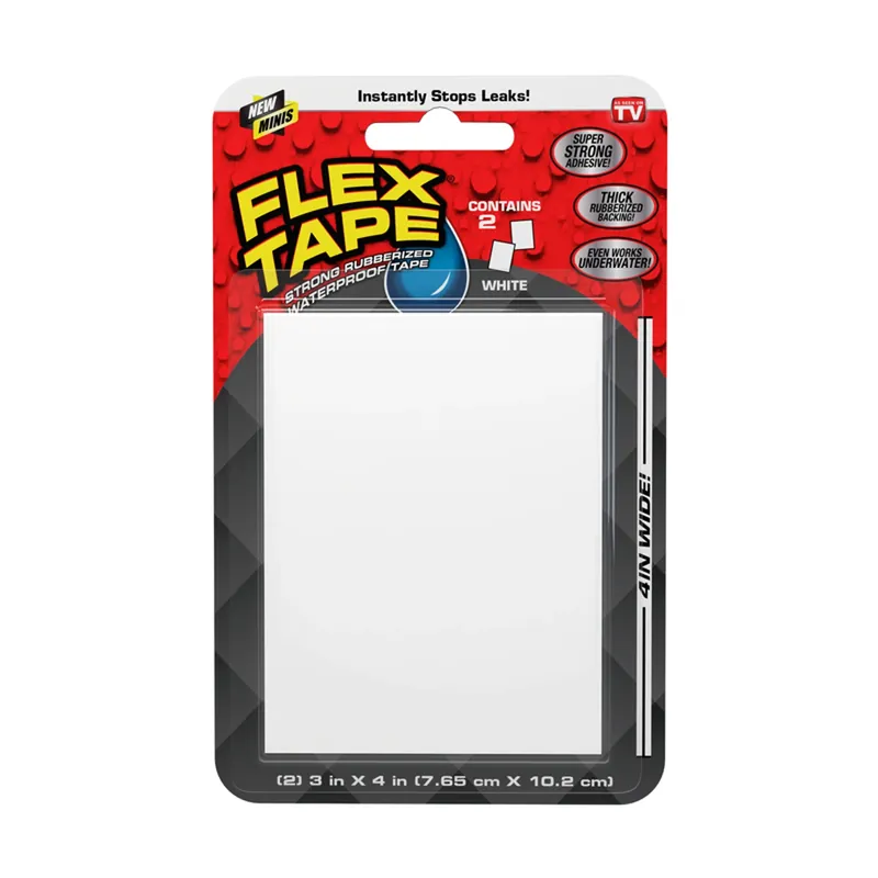 Flex Seal Family Of Products Flex Tape MINI 3 In. W X 4 In. L White Waterproof Repair Tape