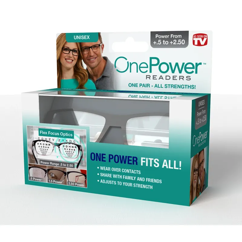 Power Readers Reading Glasses, Black