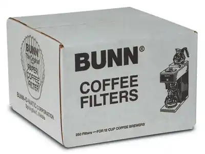BUNN 12 Cups White Basket Coffee Filter 250 Pk
