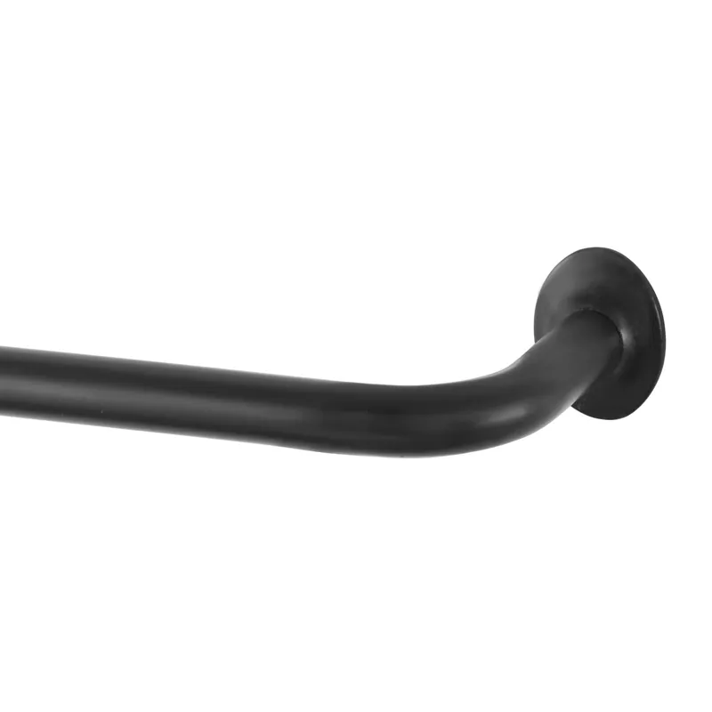 Wrap Around, Room Darkening Curtain Rod, Black Steel, 5/8 X 28-48 In.