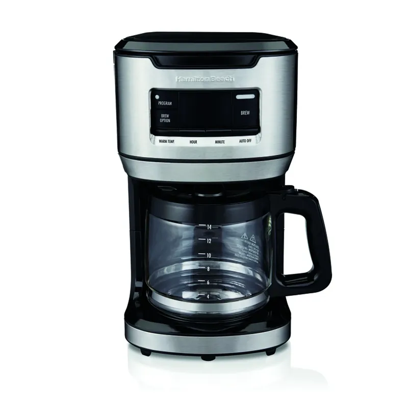 14 Cup Programmable Coffee Maker Model 46390 - Black/silver