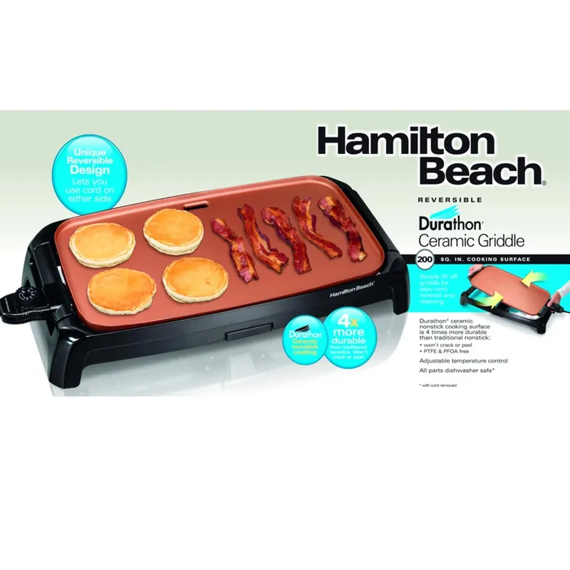 Durathon 26.5 In. L X 10.7 In. W Ceramic Nonstick Reversible Griddle 1500 W