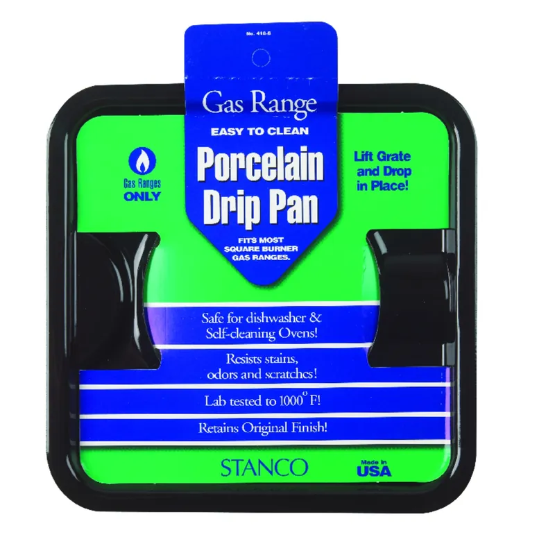 Porcelain Drip Pan 7-3/4 In. W X 7-3/4 In. L Model 418-s