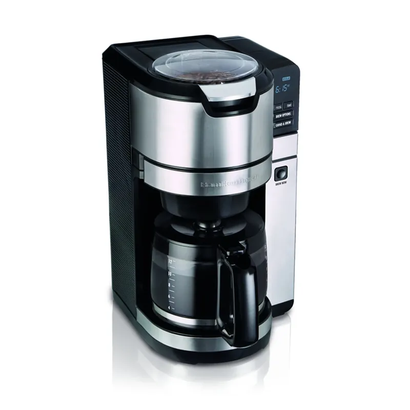12-cup Programmable Grind And Brew Coffee Maker - Black/silver