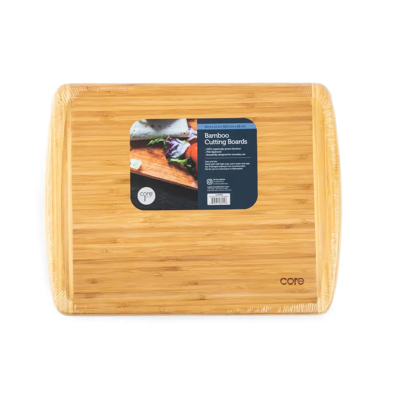 14 In. L X 11 In. W Beige Bamboo Cutting Board - Medium Thickness