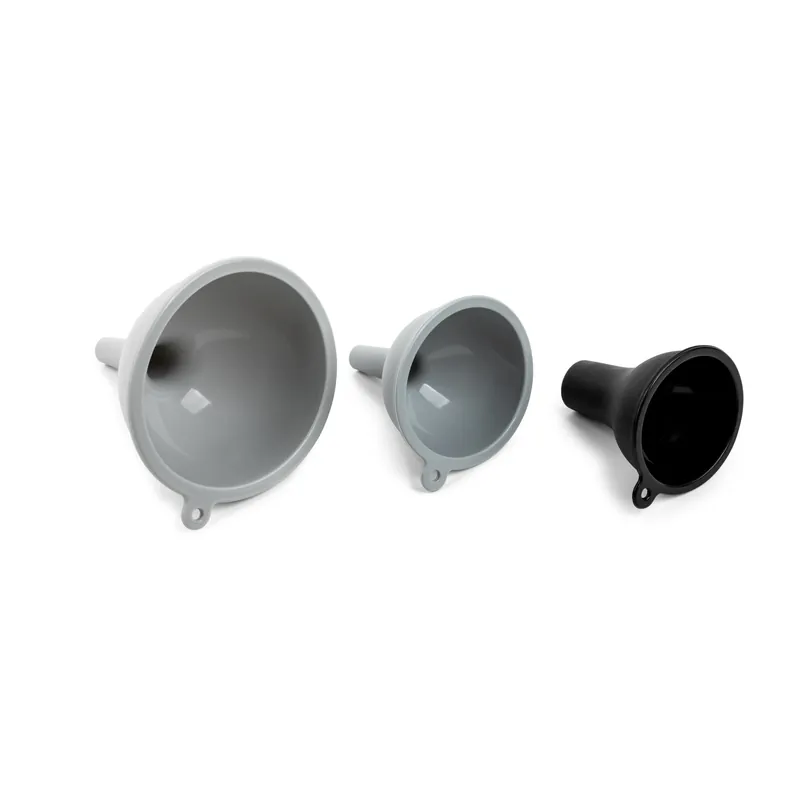 Assorted Silicone Funnel Set - 3 Piece Kitchen Gadget Set