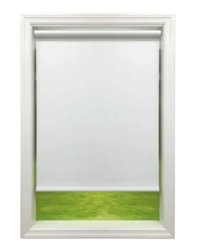 Linen Roller Window Shade, Light Filtering, White, 55 X 72 In.
