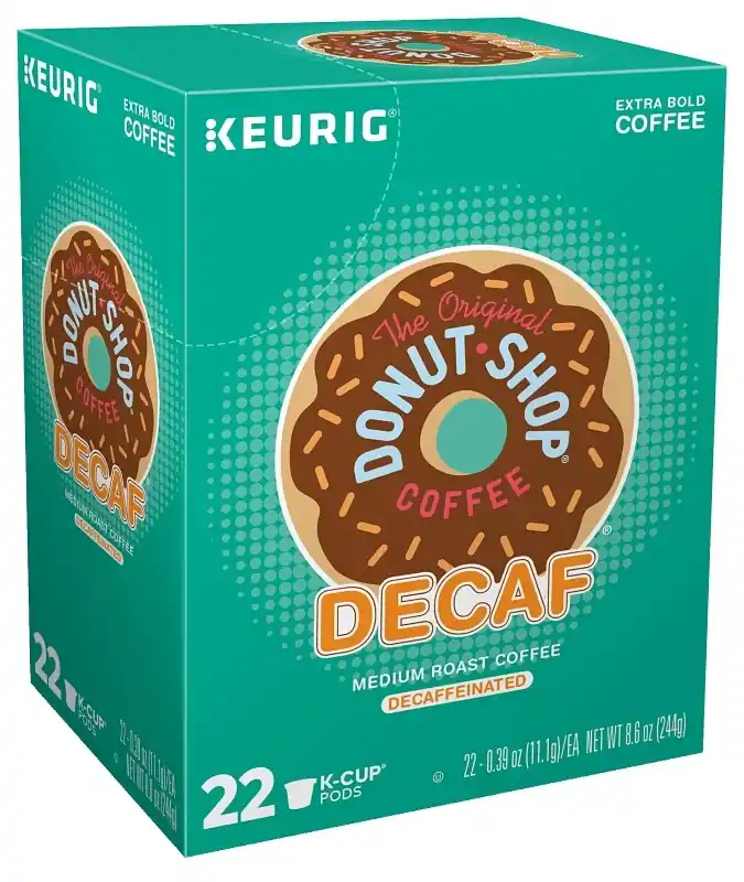 Keurig The Original Donut Shop Medium Roast Decaf Coffee K-Cups Decaffeinated 24 Pk