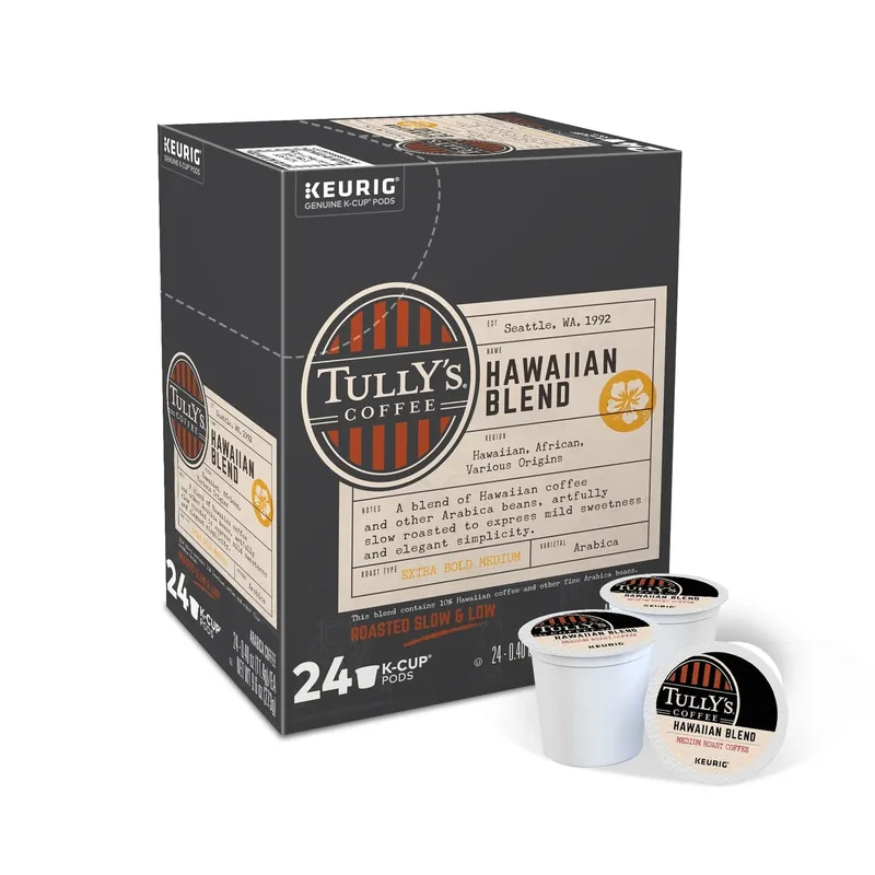 Keurig Tullys Hawaiian Blend Coffee K-Cups 24 Pk