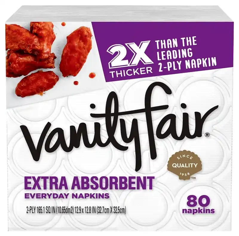 Vanity Fair Napkins 80 Sheet 2 Ply 80 Pk
