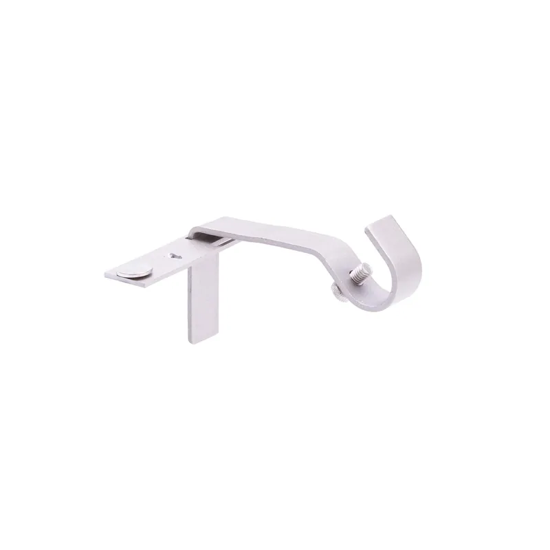 Kenney Fast Fit Brushed Nickel Silver Modern/Contemporary Curtain Rod Bracket 5/8 In. L