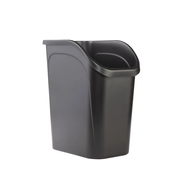 9.4 Gallon Black Resin Undercounter Wastebasket Model 2111429