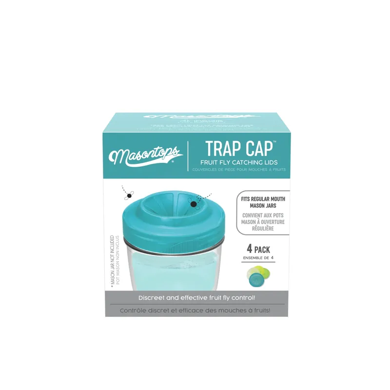 Masontops Trap Cap Regular Mouth Mason Jar Lid 4 Pk