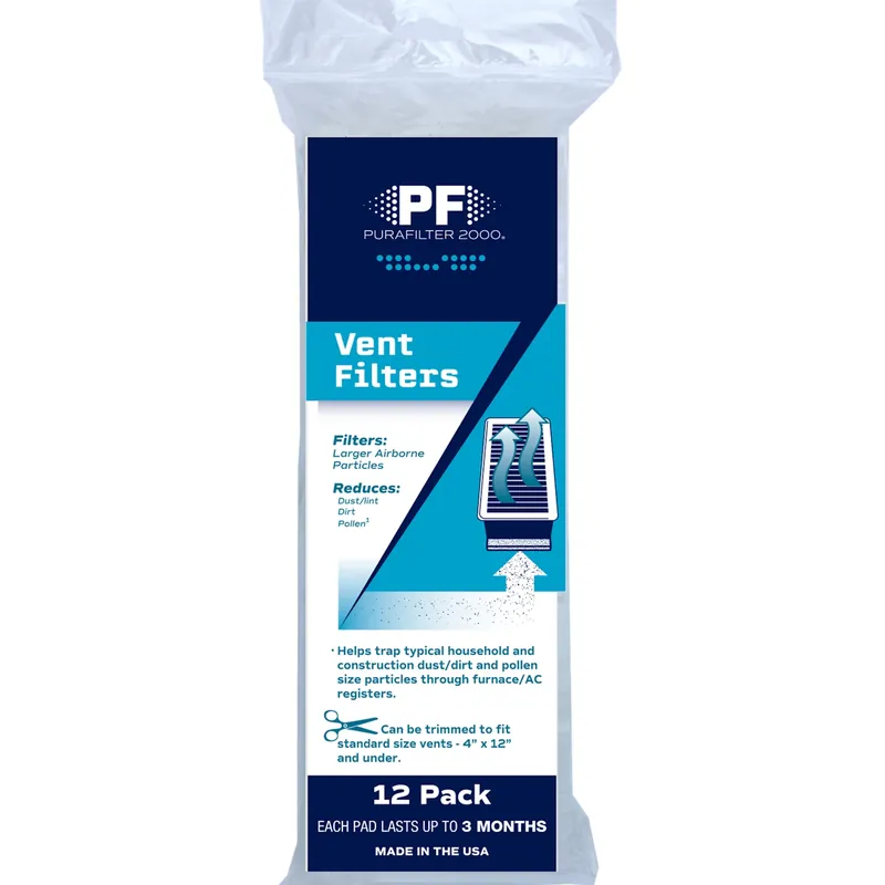 Protect Plus Purafilter 2000 12 In. H X 4 In. W Rectangular Vent Filter 12 Pk