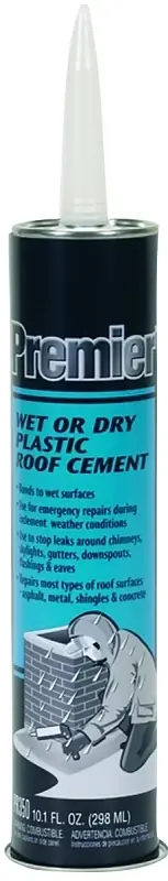 Premier 350 10.1 Oz. Wet Or Dry Plastic Roof Cement For Emergency Repairs