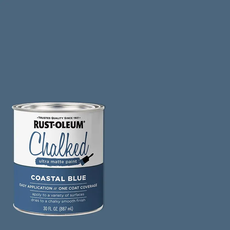 Chalked Ultra Matte Paint, Coastal Blue, 30 Oz.