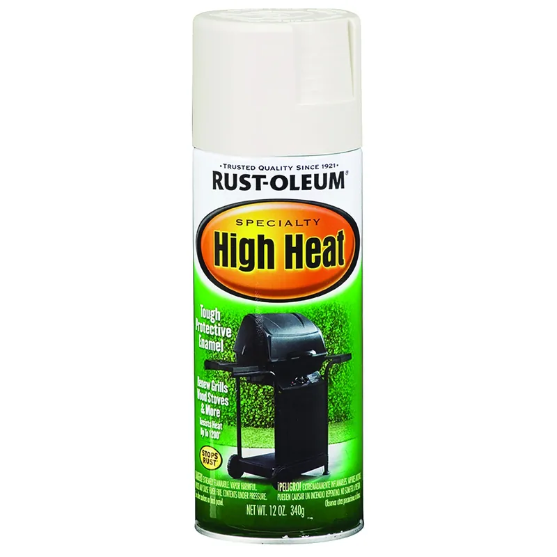 High-Heat Spray Paint, Flat White, 12 Oz.