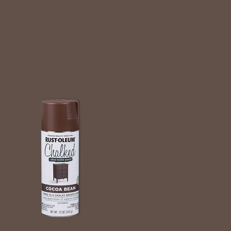 Chalked 1-Coat Spray Paint, Ultra Matte Cocoa Bean, 12-oz.