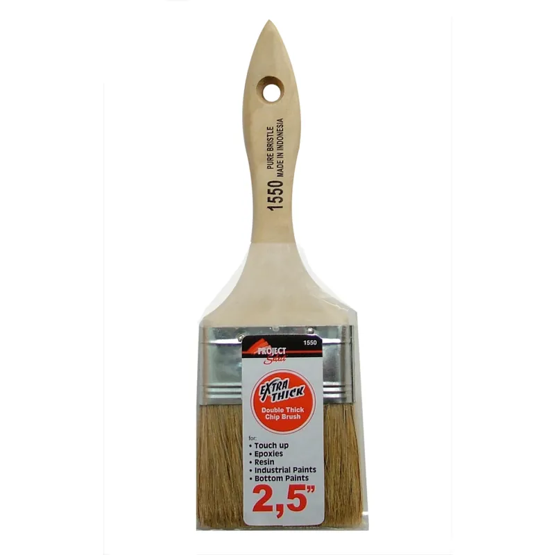 2-1/2 Inch Double Thick Chip Paint Brush With Wood Handle