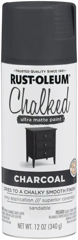 Rust-Oleum Chalked Matte Charcoal Chalky Finish Paint 12 Oz