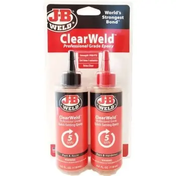 50240 8oz Clearweld Pro Epoxy Adhesive For Strong Bonding