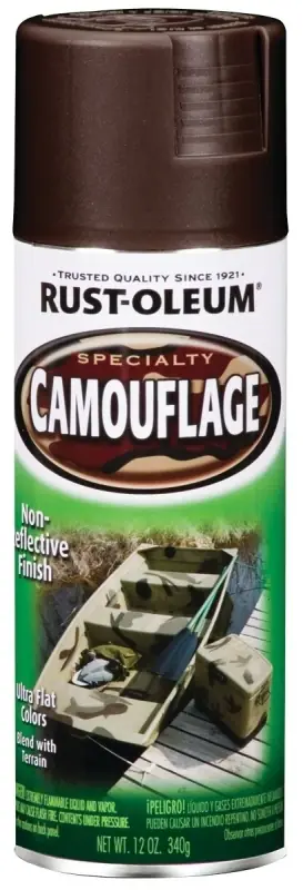 Rust-Oleum Specialty Flat Earth Brown Camouflage Spray Paint 12 Oz