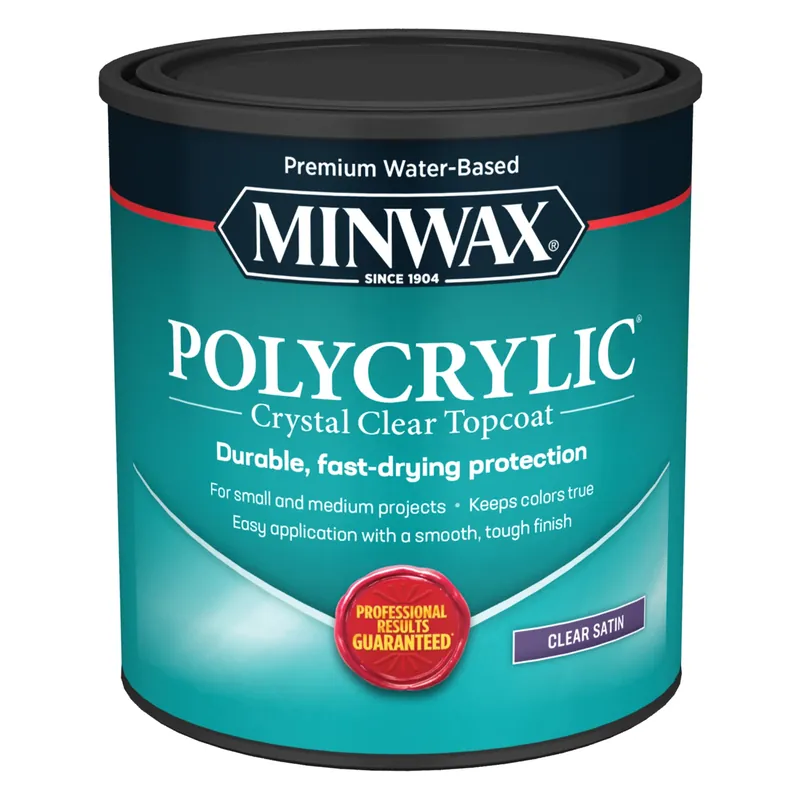 Polycrylic Satin Clear Acrylic/Urethane Blend Topcoat, Qt.
