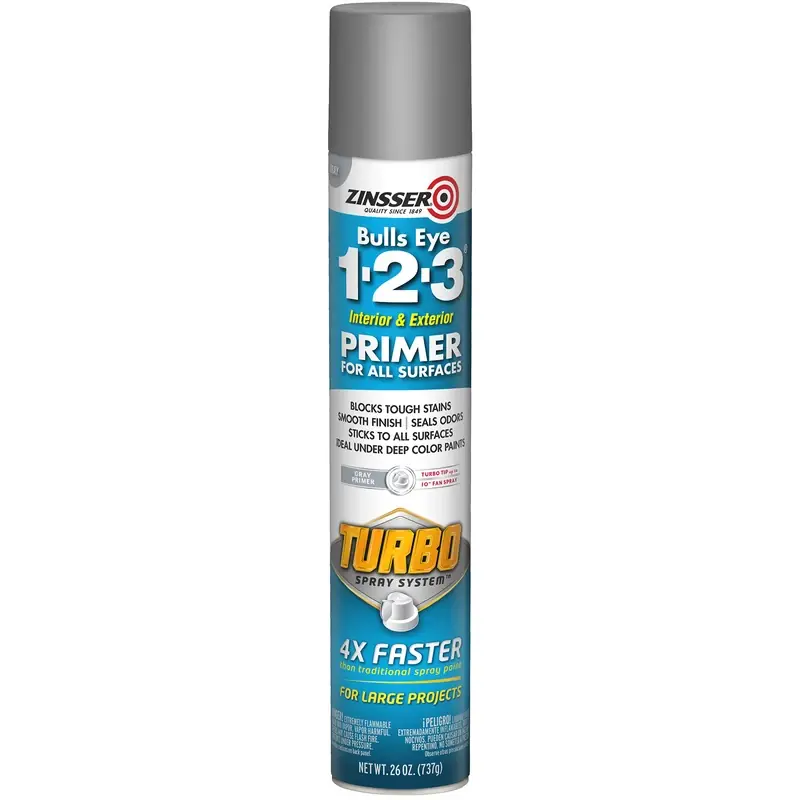 Bulls Eye 1-2-3 Turbo Primer, Gray, 26-oz. Spray