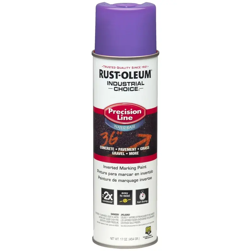 1869838 Fluorescent Purple Inverted Marking Spray Paint, 17 Oz Can