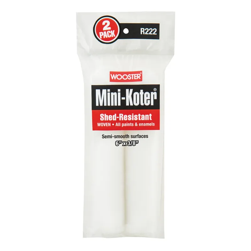 Wooster Mini-Koter Fabric 6 In. W X 3/8 In. Mini Paint Roller Cover 2 Pk