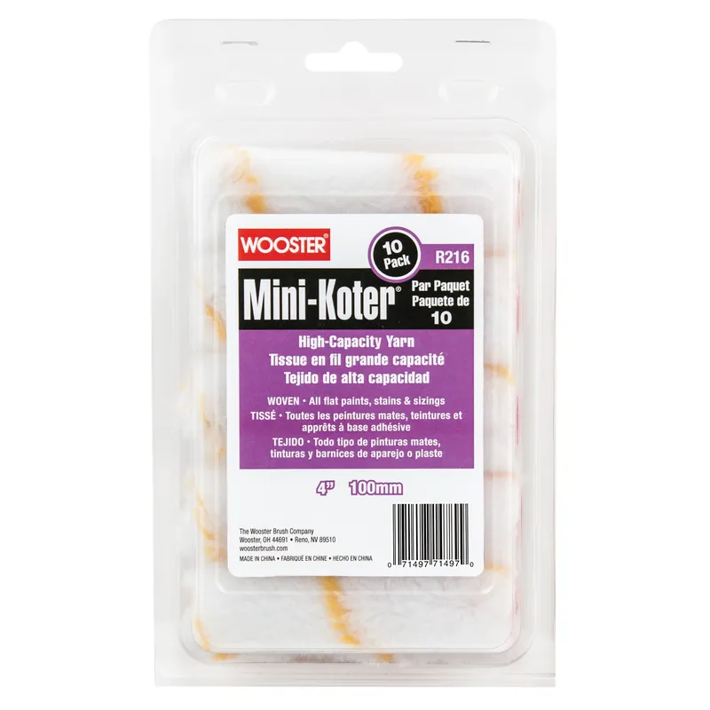 Wooster Mini-Koter Yarn 4 In. W Mini Paint Roller Cover 10 Pk