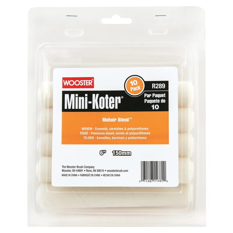 Wooster Mini-Koter Mohair Blend 6 In. W Mini Paint Roller Cover 10 Pk