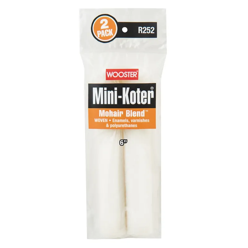Wooster Mini-Koter Mohair Blend 6 In. W Mini Paint Roller Cover 2 Pk