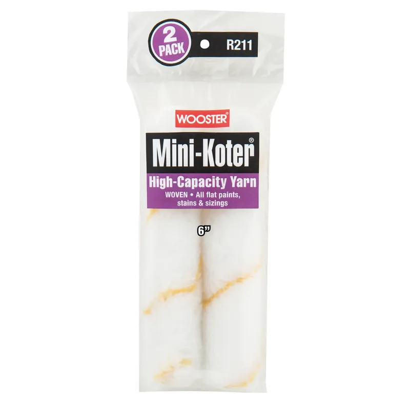 Wooster Mini-Koter Yarn 6 In. W Mini Paint Roller Cover 2 Pk