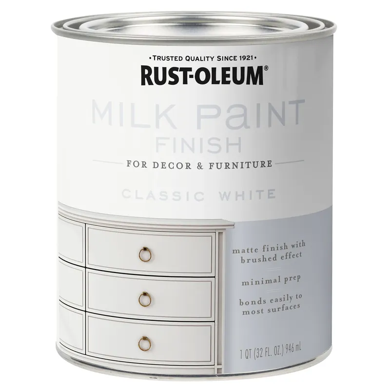 Milk Paint Finish, White, 30-oz.