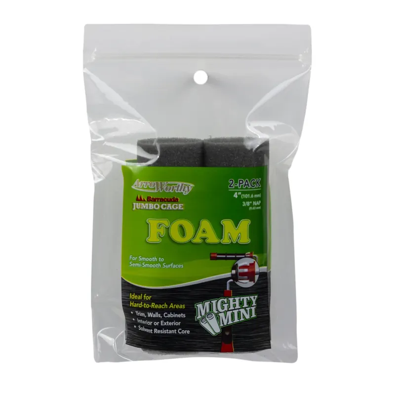 ArroWorthy Proline Foam 4 In. W X 3/8 In. Jumbo Mini Paint Roller Cover 2 Pk