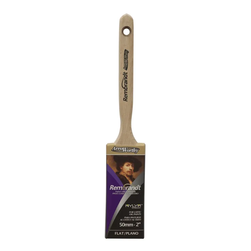 Rembrandt 2 In. Medium Stiff Flat Paint Brush - Professional Quality