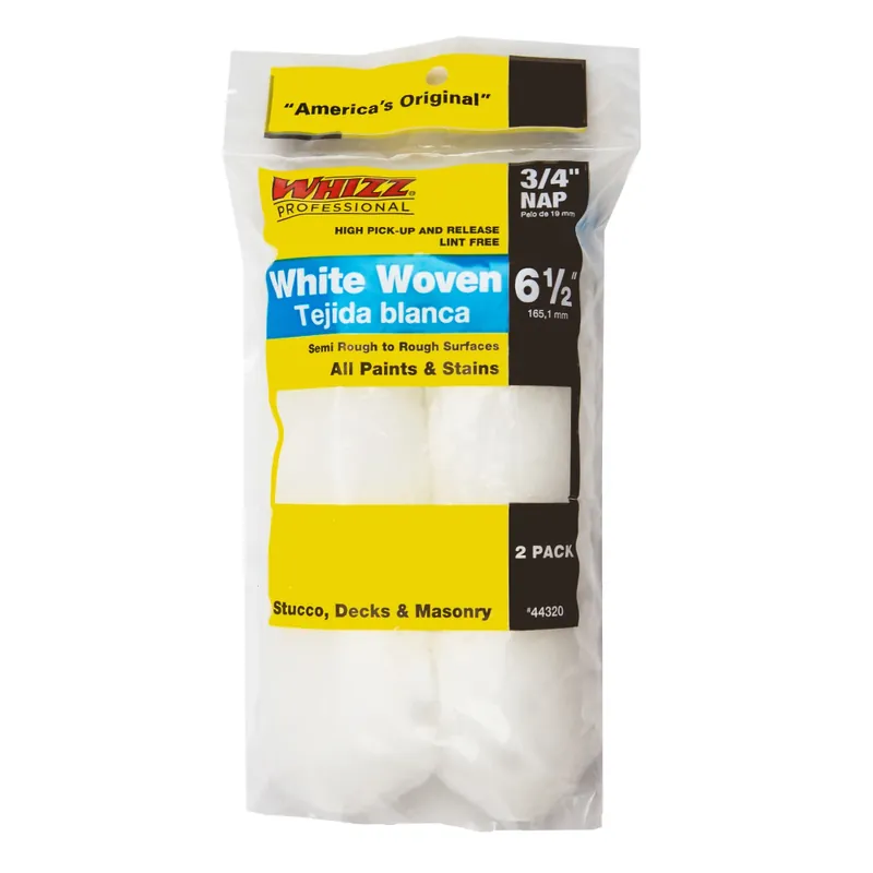 Whizz Woven 6.5 In. W X 3/4 In. Mini Paint Roller Cover 2 Pk