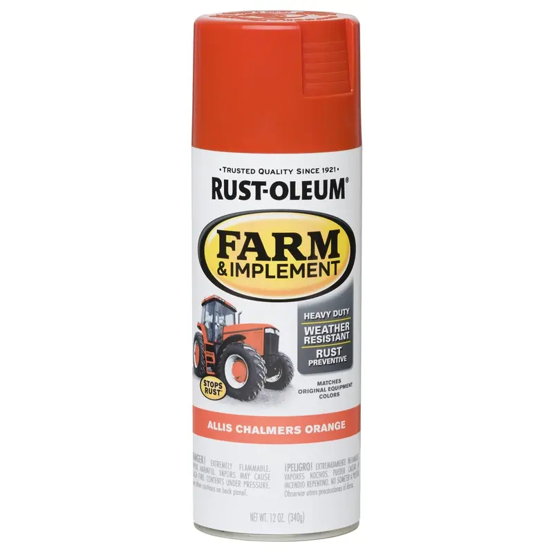 Stops Rust Farm & Equipment Spray Paint, Allis Chalmers Orange, 12-oz.