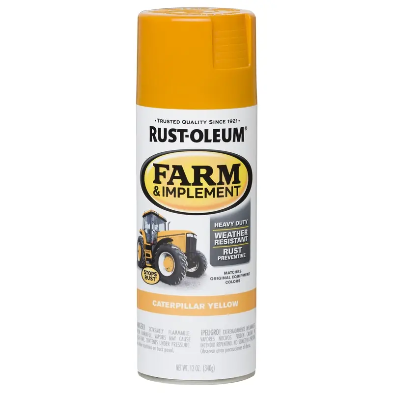 Spray Enamel, Caterpillar Yellow, 12-oz.