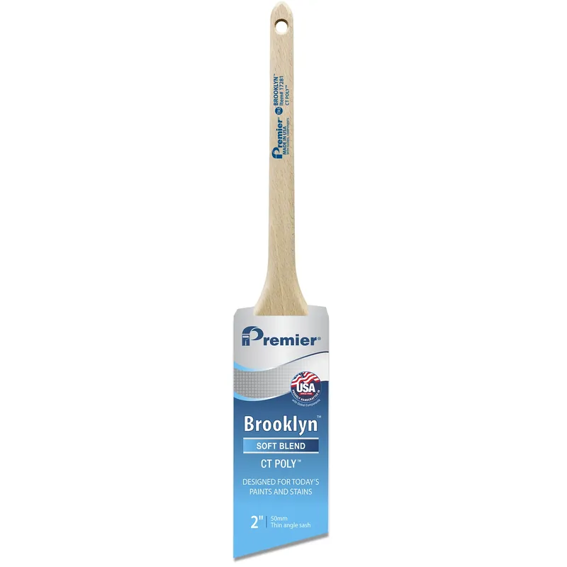 Brooklyn Thin Angle Sash Paint Brush, Poly, 2 In.