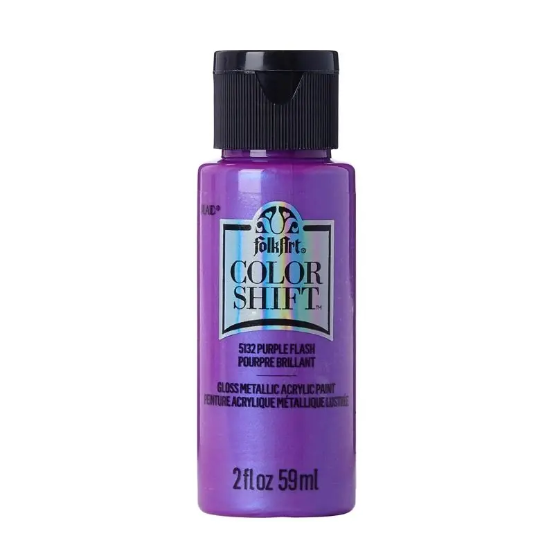 Color Shift Metallic Purple Flash Hobby Paint 2 Oz - Multi-surface Use
