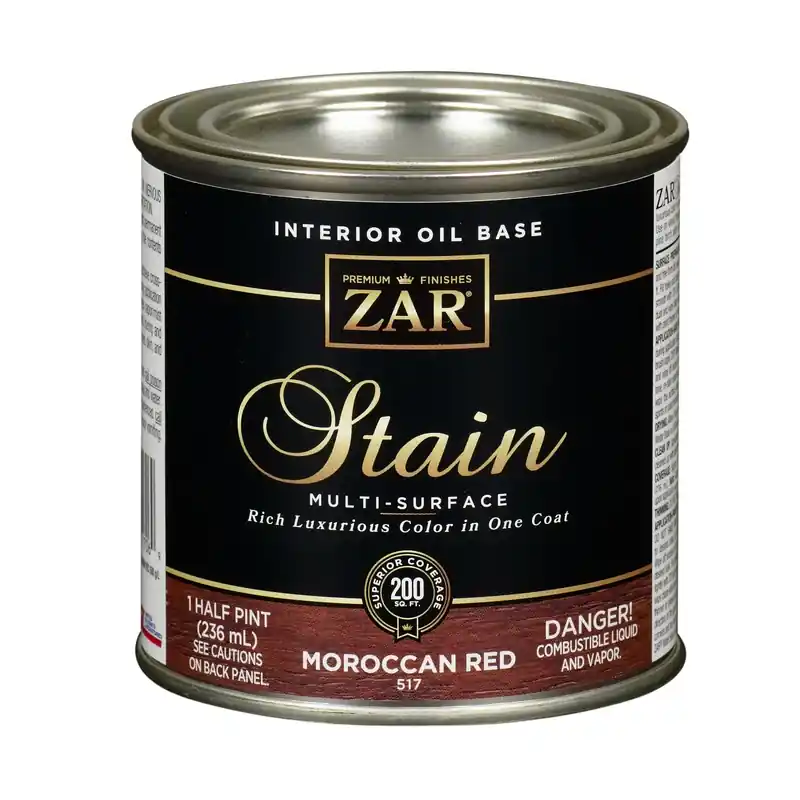 Interior Wood Stain, Moroccan Red, 1/2 Pt.