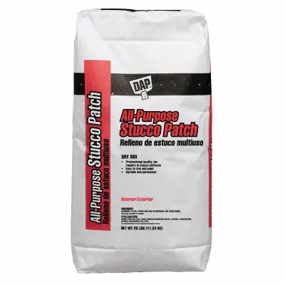 Professional Quality Stucco Patch, 25 Pound Bag For Interior And Exterior Use